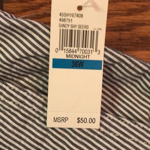 NWT Men’s Izod 36 Waist  Seersucker 10.5 Inseam 😎 - Picture 5 of 7